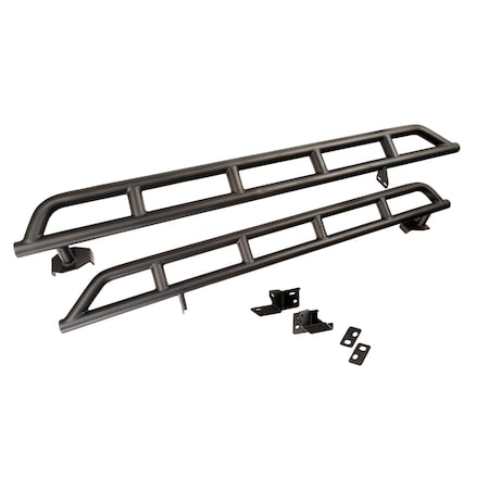 Rugged Ridge RRC ROCKER GUARD KIT; 18-18 JEEP WRANGLER JLU, 4 DOOR 11504.36